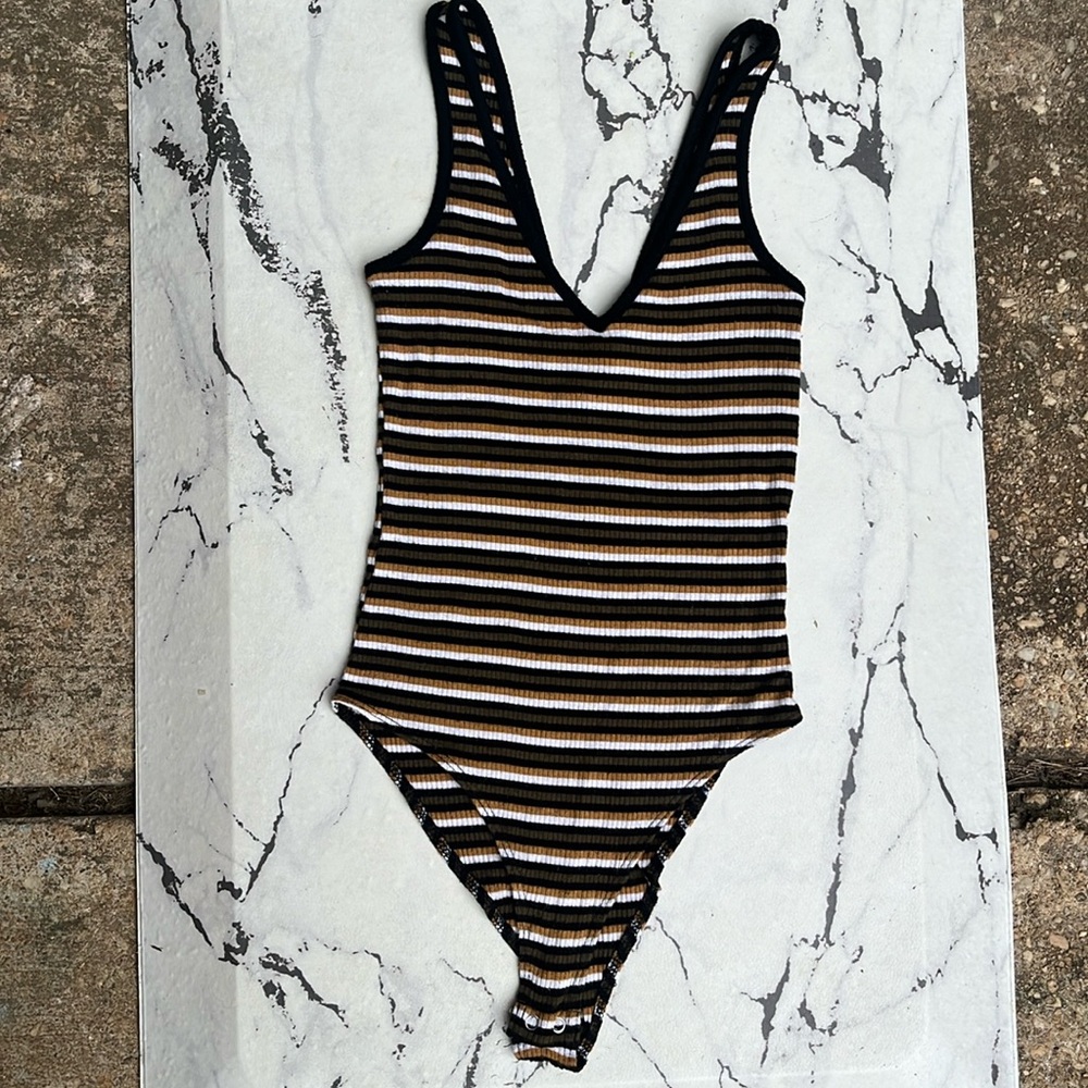 Forever 21 Striped Bodysuit Size small.